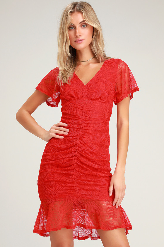 Black Red Strapless Knee Length Cocktail Dresses